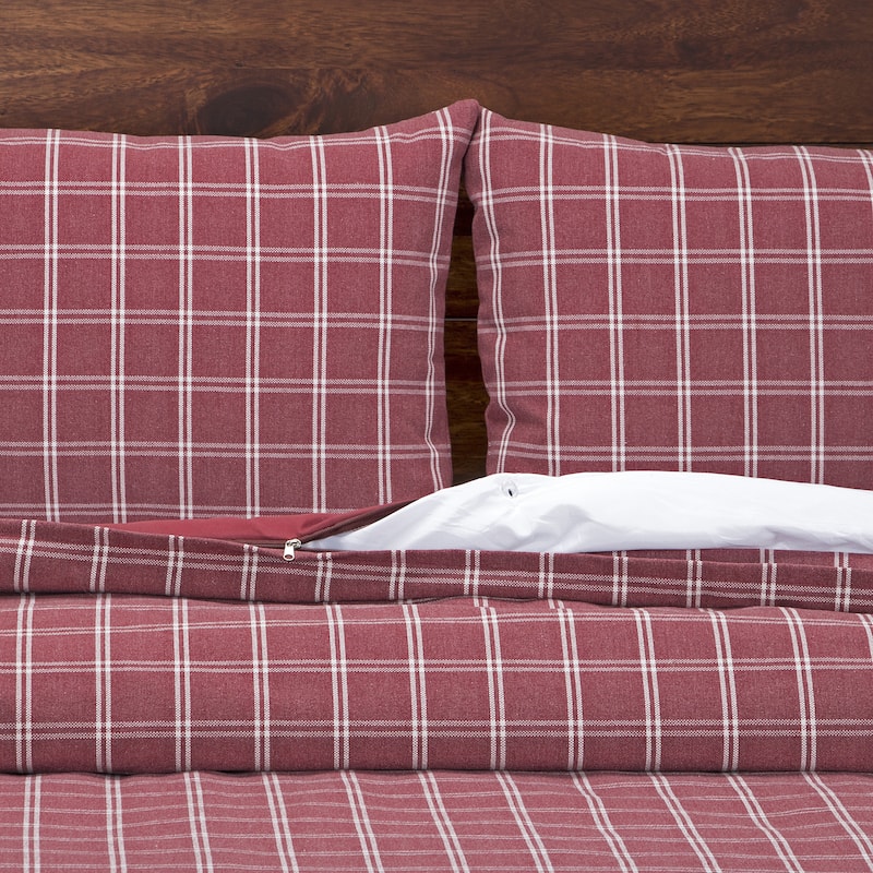 Siscovers Luxury Tartan Brick Down Alt Duvet Cover Set