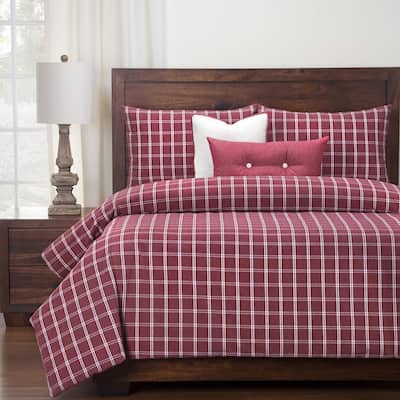 Siscovers Luxury Tartan Brick Down Alt Duvet Cover Set