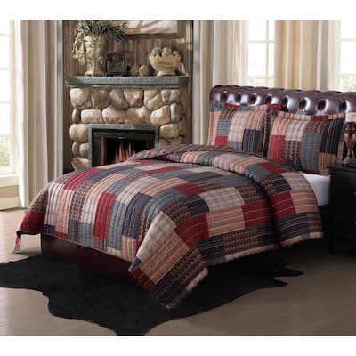 Gunnison Printed 3 Piece Lodge Quilt Set