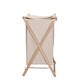 preview thumbnail 4 of 3, Collapsible Wood X-Frame Double Laundry Hamper Sorter