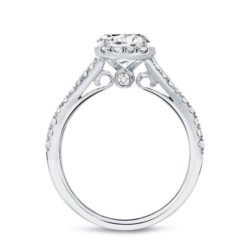 Auriya Cushion-Cut 1 1/2ctw Halo Diamond Engagement Ring 14k Gold