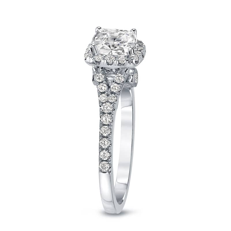 Auriya Cushion-Cut 1 1/2ctw Halo Diamond Engagement Ring 14k Gold