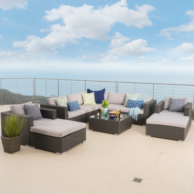 Santa Rosa Outdoor 10-piece Sectional Set by Christopher Knight Home