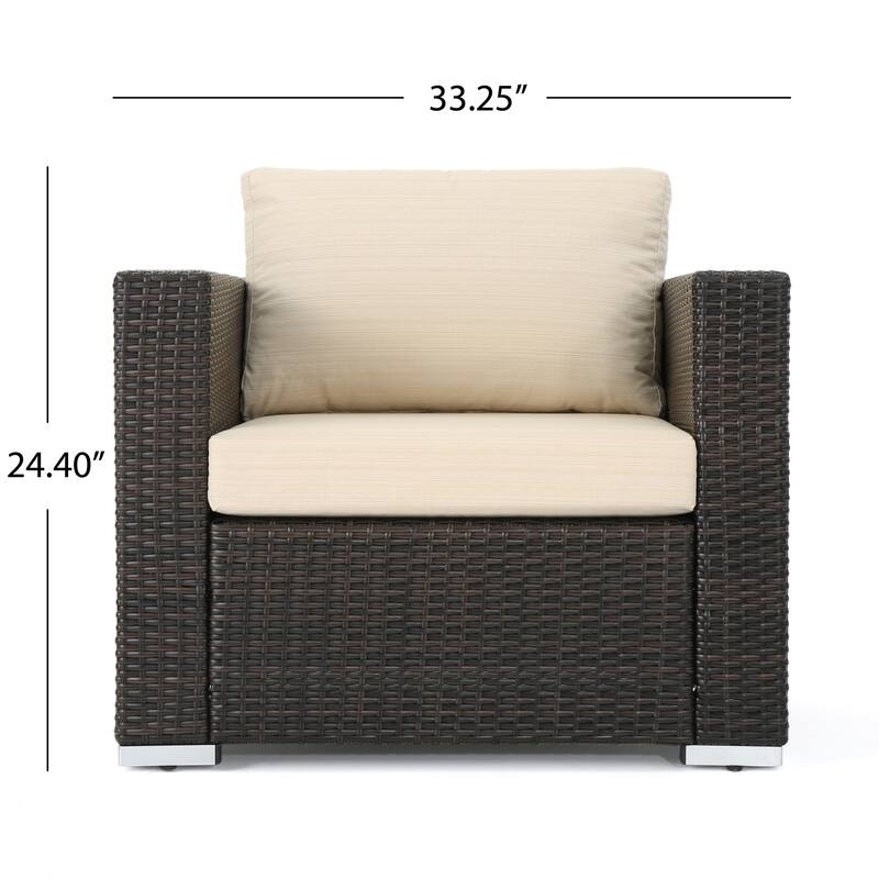 Santa Rosa Outdoor 8-piece Wicker Sectional Sofa Set with Cushions by Christopher Knight Home