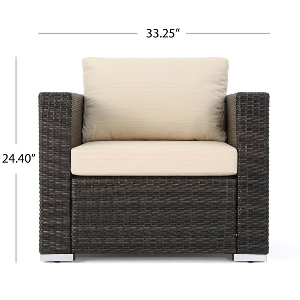 Santa Rosa Outdoor 8-piece Wicker Sectional Sofa Set with Cushions by Christopher Knight Home