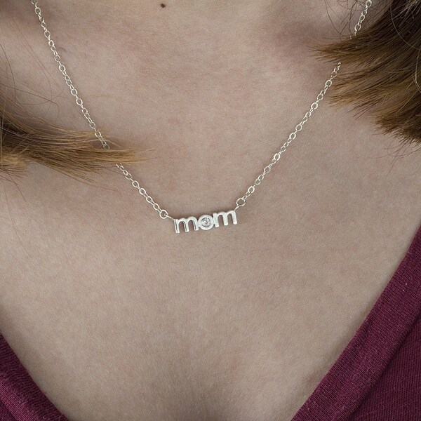 14k gold mom necklace