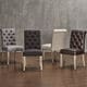 preview thumbnail 1 of 1, Avingdon Tufted Rolled Back Light Distressed Natural Dining Chairs (Set of 4)