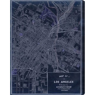 Oliver Gal 'Los Angeles 1899' Maps and Flags Wall Art Canvas Print ...