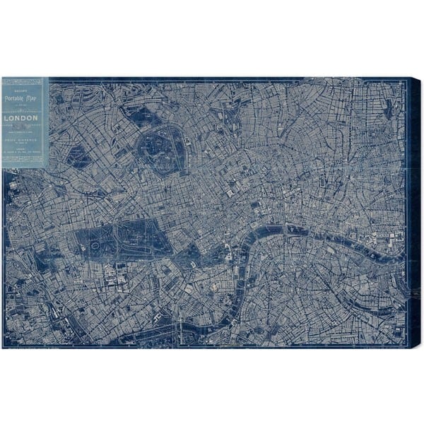 Oliver Gal 'London Map 1899' Maps and Flags Wall Art Canvas Print ...