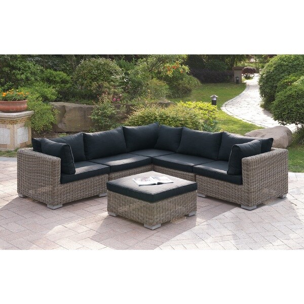 Harvey 6 Piece Patio Sectional Set II with Cushions Overstock 15220010