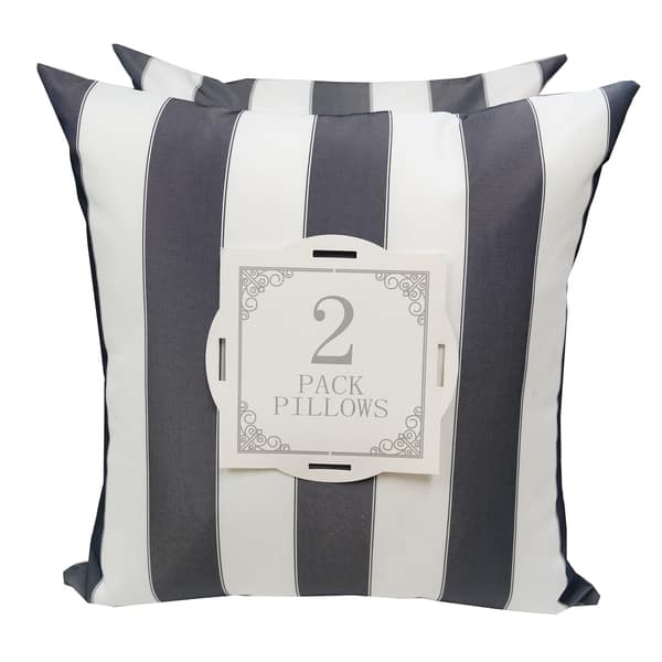Blue And White Striped Outdoor Throw Pillow From Home Accent White Striped Outdoor Throw Pillow