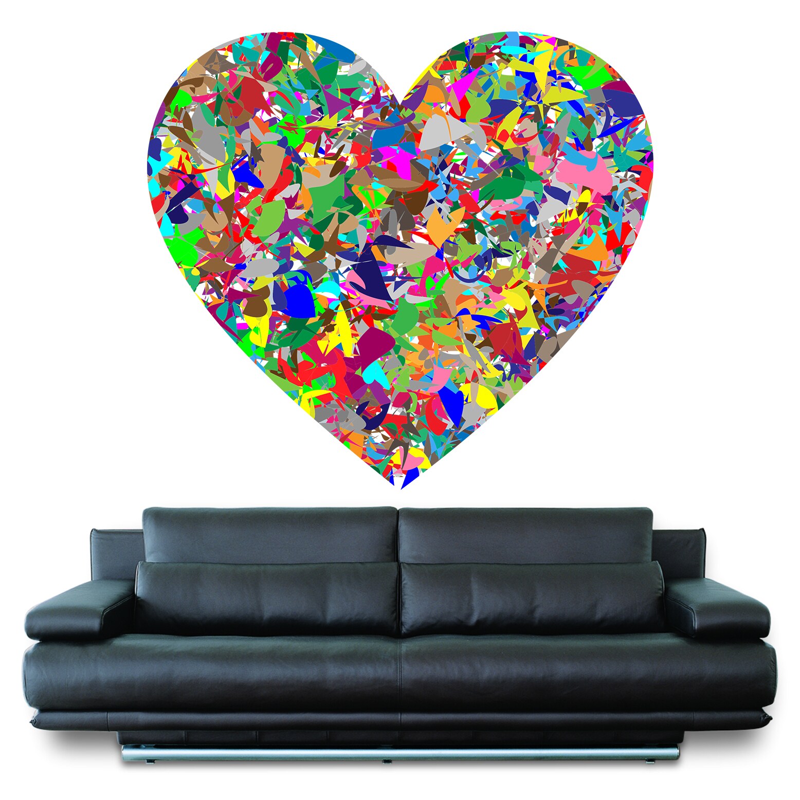 Shop Full Color Colorful Heart Love Painting Full Color Wall Decal Sticker Sticker Decal Size 22x22 Frst On Sale Overstock 15220687