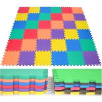 EWONDERWORLD 36 Piece Foam Play Mat Non Toxic Extra Thick Kids and Toddlers Interlocking Puzzle Floor Tiles - Multi-Color
