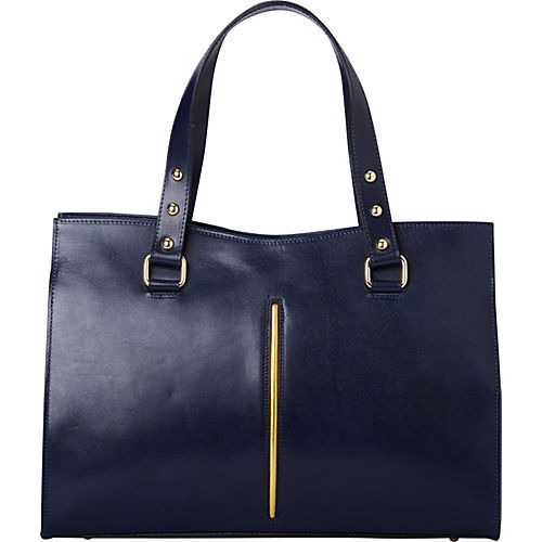 Sharo Deleite Navy Blue Leather Satchel Handbag On Sharo X27 Deleite Navy Blue Leather Satchel Handbag