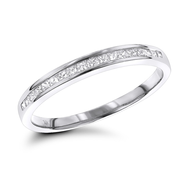 Luxurman Ultra Thin Slim Princess Cut Diamond Wedding Band 0 33 Luxurman Ultra Thin Slim Princess Cut Diamond Wedding Band 0 33ct 14k Gold H I