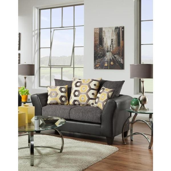 Sofa Trendz Daryl Graphite Loveseat