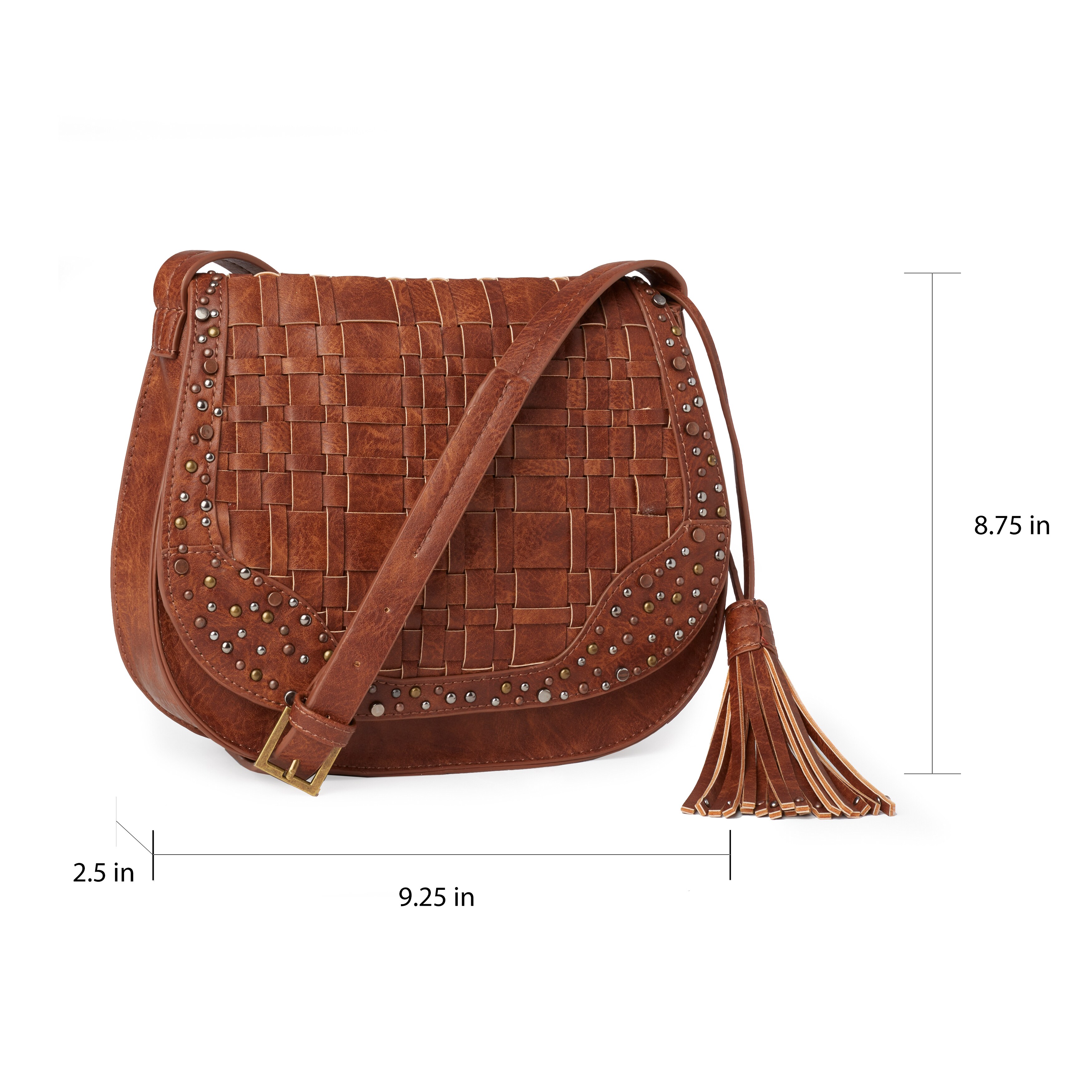 steve madden saddle faux leather crossbody bag