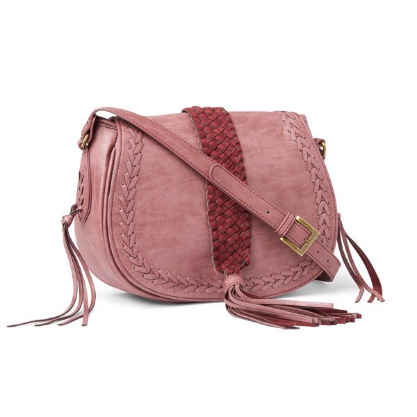 Steven By Steve Madden York Braided Saddle Crossbody Handbag Steven By Steve Madden York Braided Saddle Crossbody Handbag