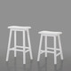 Acme Furniture White Gaucho Stool (Set of 2) - Thumbnail 0