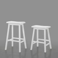 Acme Furniture White Gaucho Stool (Set of 2)