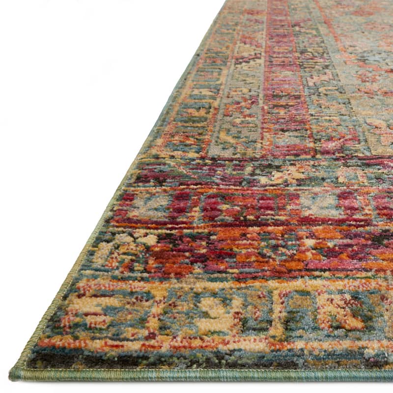 Alexander Home Genova Diamond Fiesta Transitional Border Rug