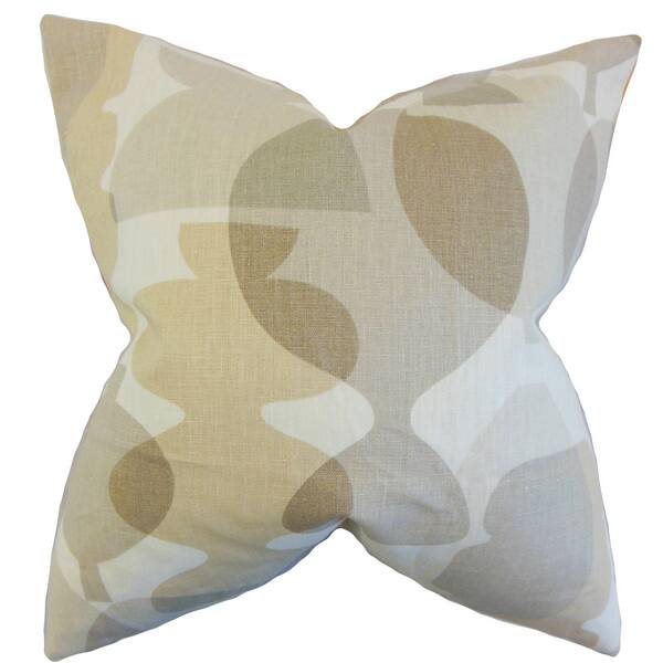 Orla Geometric 22inch Down Feather Throw Pillow Sandstorm Overstock 15259805