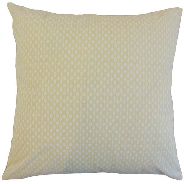 Orit Geometric 22inch Down Feather Throw Pillow Honey Overstock 15259816