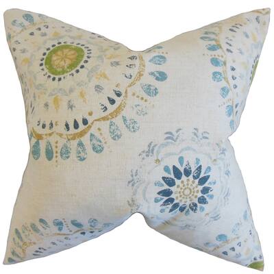 Hali Geometric 22-inch Down Feather Throw Pillow Rain