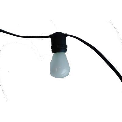 Aspen Light Strings - 48ft String Lights - 24 light sockets w/ frosted bulbs - 16 gauge