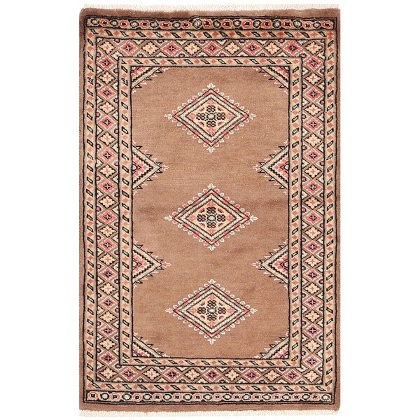 Handmade One-of-a-Kind Bokhara Wool Rug (Pakistan) - 2'1 x 3'2