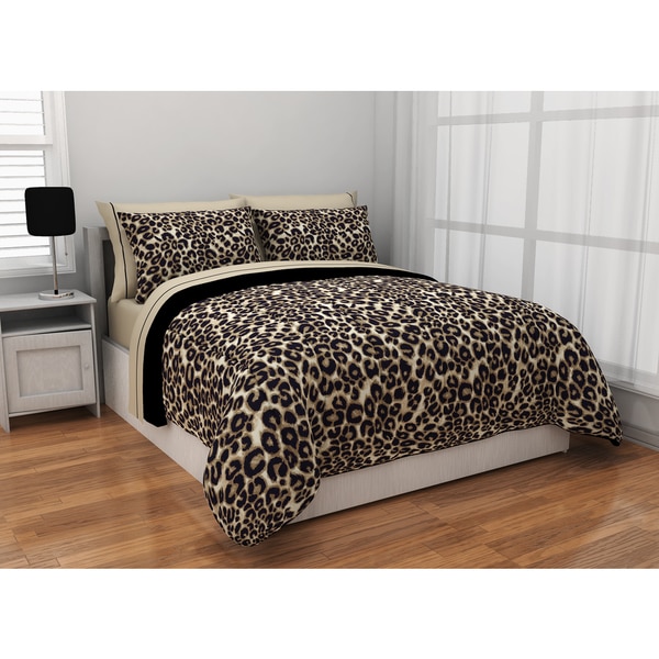 Formula Brushstroke Cheetah Reversible 7-piece Bed in a Bag Set