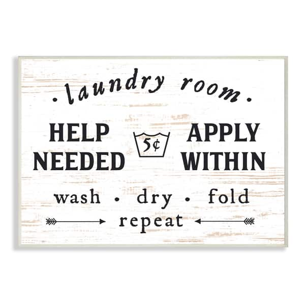 Laundry Room Help Needed Apply Within Wall Plaque Art - Overstock ...