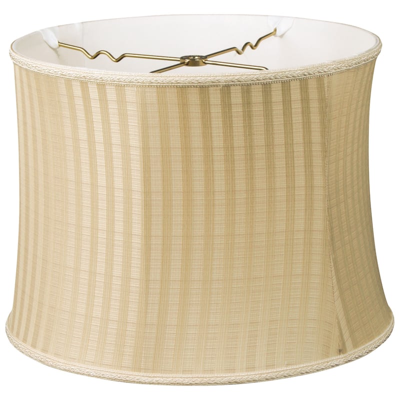 Royal Designs Bell Drum Designer Lamp Shade, Two Tone Stripe, 13 x 14 x 10.5