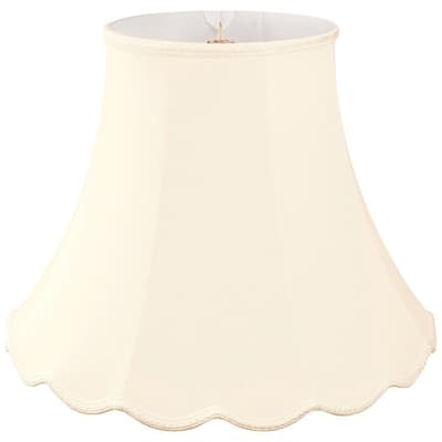 Royal Designs Eggshell Silk Scalloped Bell Designer Lamp Shade