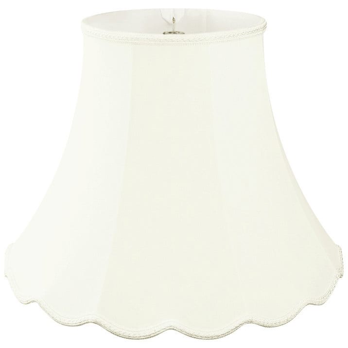 Royal Designs Scalloped Bell Designer Lamp Shade, White, 5 x 10 x 8.25