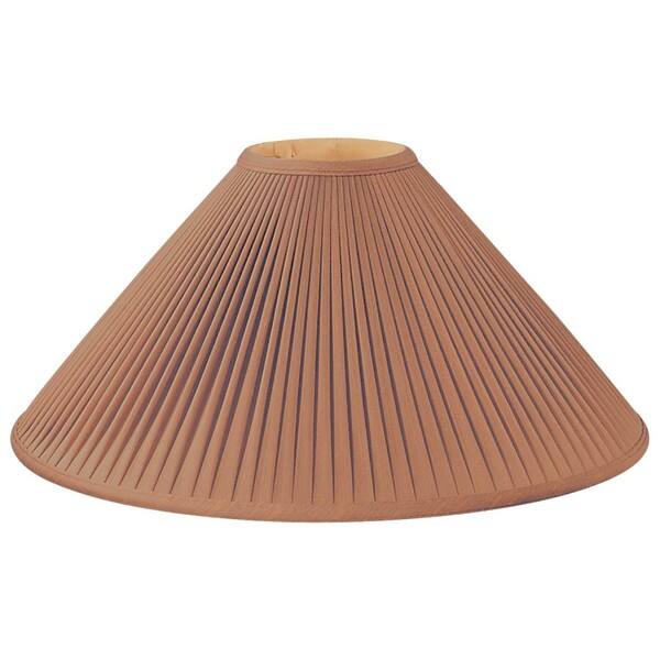 Royal Designs Pleated Conical Designer Lamp Shade, Brown, 5 X 20 X 12 