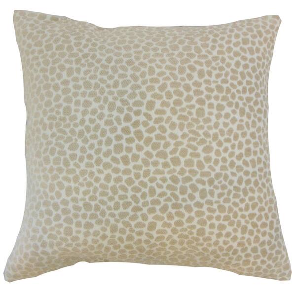 Badr Geometric 22inch Down Feather Throw Pillow Ivory Overstock 15264048