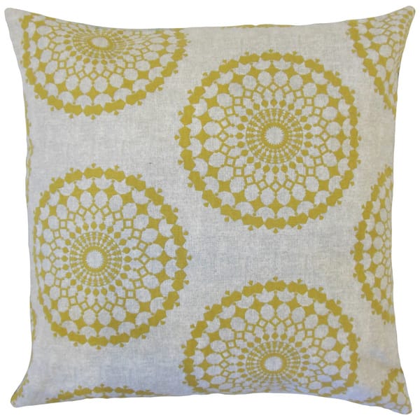 Elyes Geometric 22 Inch Down Feather Throw Pillow Citrine Overstock 15264971