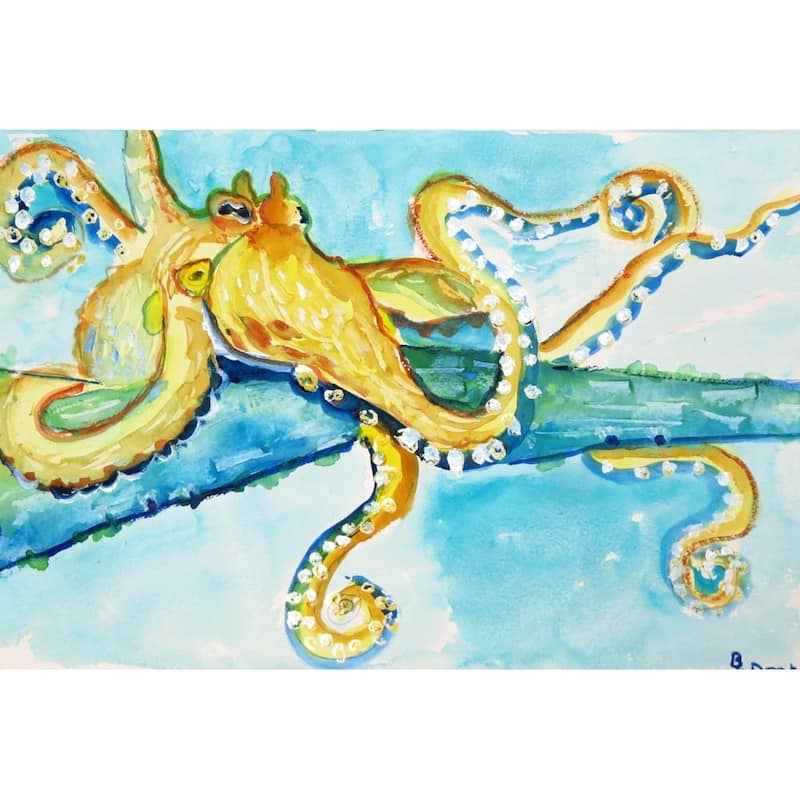 Gold Octopus Door Mat 18x26