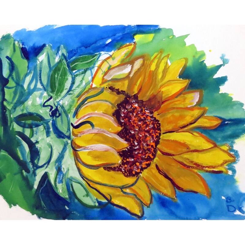 Windy Sunflower Door Mat 18x26