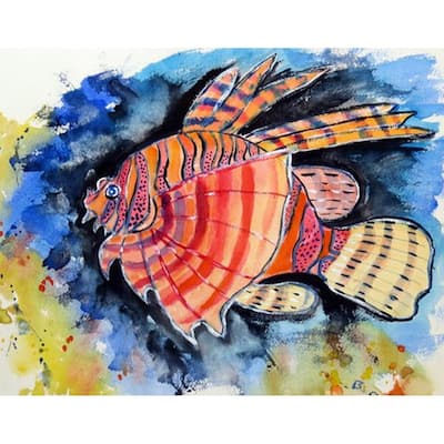 Betsy's Lion Fish Door Mat 18x26