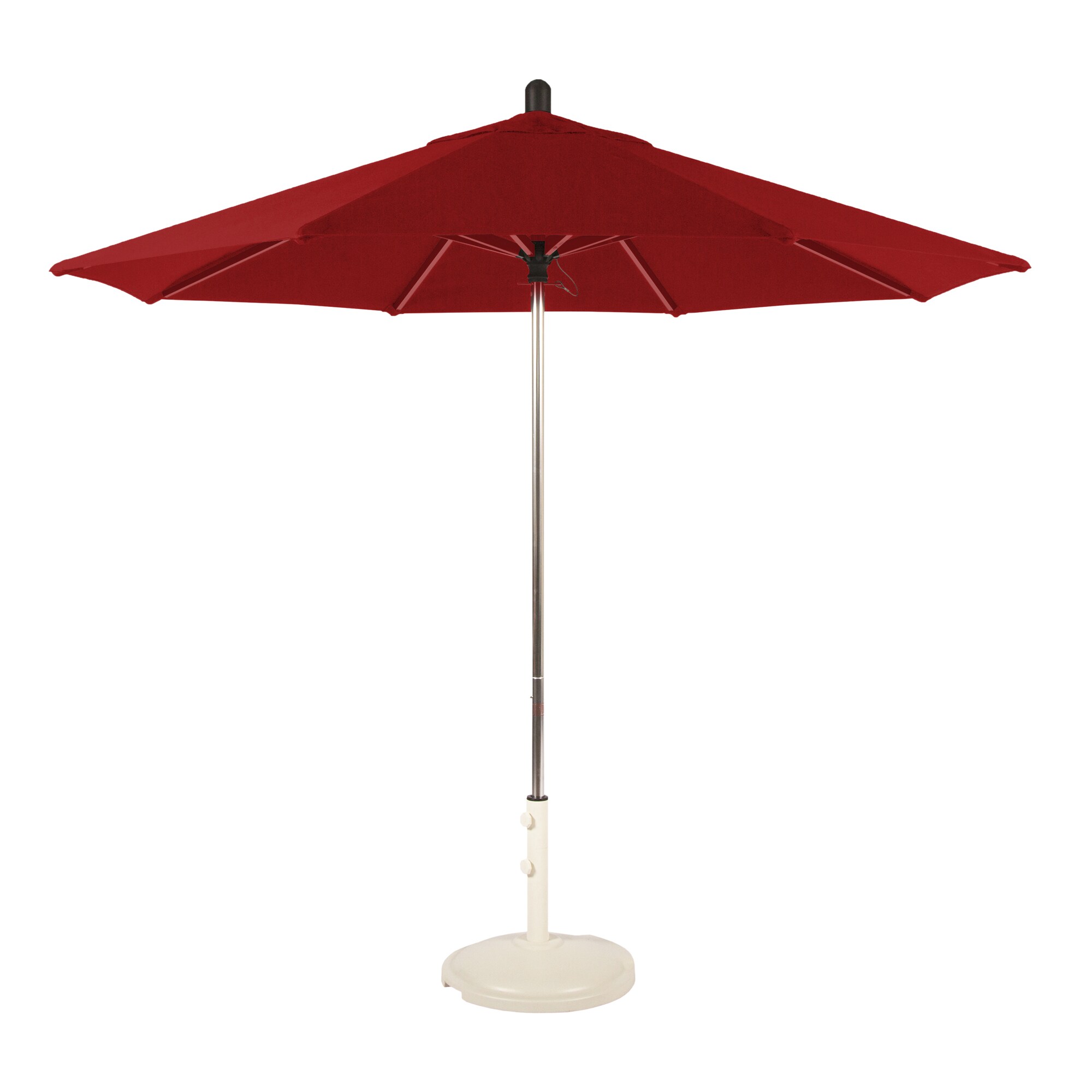 abba patio 9 ft umbrella striped flag Abba Patio 9ft Outdoor Patio Umbrella, Push Button Tilt and Crank, 8 Ribs,  Black and Cream Stripe