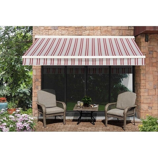 Sunjoy 14' x 10' Stripe Semi-Cassette Awning - Bed Bath