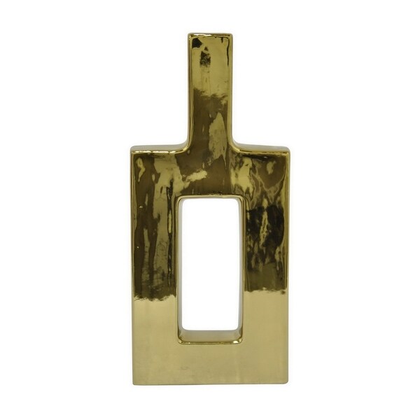 Three Hands Golden Ceramic Vase