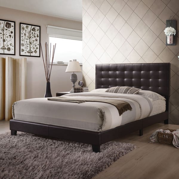 slide 2 of 5, Acme Furniture Masate Espresso Leatherette Queen Bed