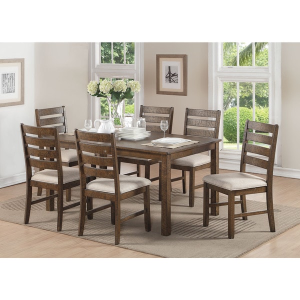 Acme Furniture Salileo Weathered Light Oak 7-piece Dining Set - Free ...