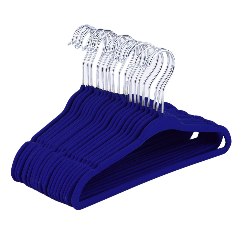 Kids' Green Velvet Flocking Non-Slip Clothes Hangers (Pack of 20) - Bed  Bath & Beyond - 14780722