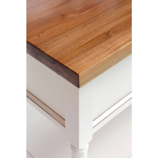 Shop 222 Fifth Park Slope White Natural Wood Kitchen Island Free