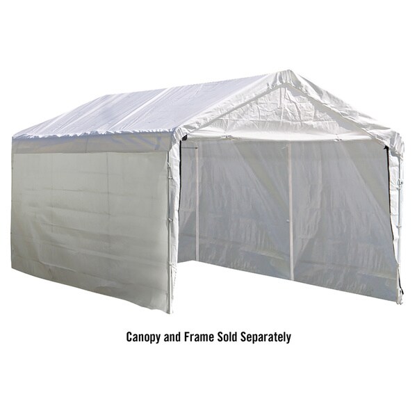 White 10 x 20 ft. Canopy Enclosure Kit