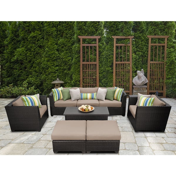 Barbados 8 Piece Outdoor Wicker Patio Furniture Set 08c Overstock